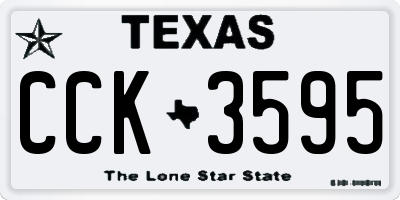 TX license plate CCK3595