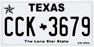 TX license plate CCK3679