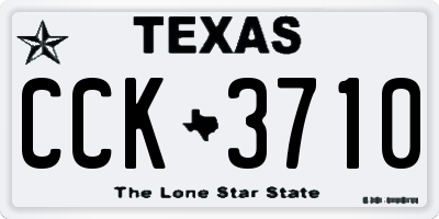 TX license plate CCK3710