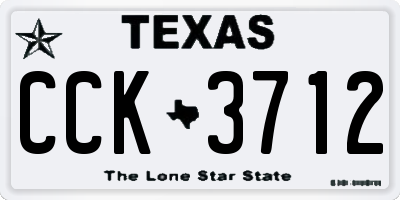 TX license plate CCK3712
