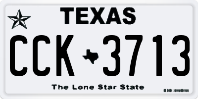TX license plate CCK3713