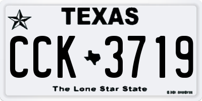 TX license plate CCK3719