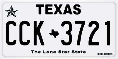 TX license plate CCK3721
