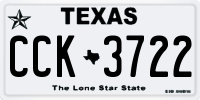 TX license plate CCK3722