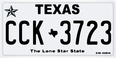 TX license plate CCK3723
