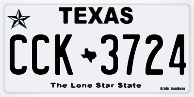 TX license plate CCK3724