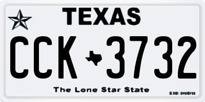 TX license plate CCK3732