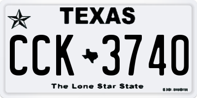 TX license plate CCK3740