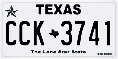 TX license plate CCK3741
