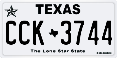 TX license plate CCK3744