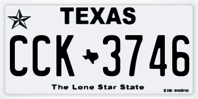 TX license plate CCK3746