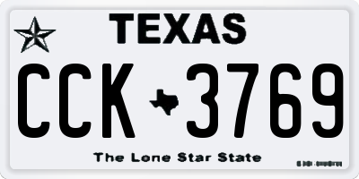 TX license plate CCK3769