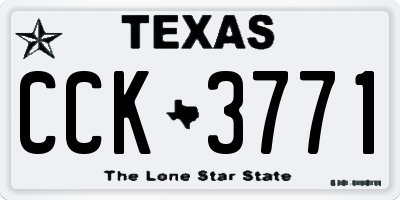 TX license plate CCK3771