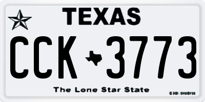 TX license plate CCK3773