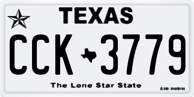 TX license plate CCK3779