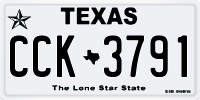 TX license plate CCK3791