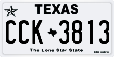 TX license plate CCK3813