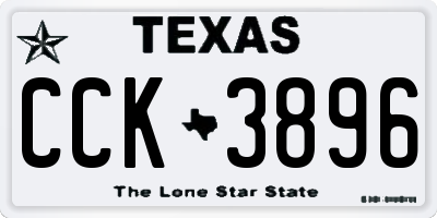 TX license plate CCK3896