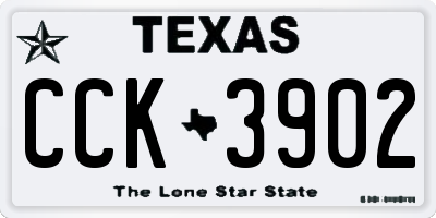 TX license plate CCK3902