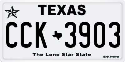 TX license plate CCK3903
