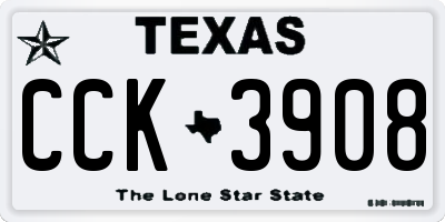 TX license plate CCK3908