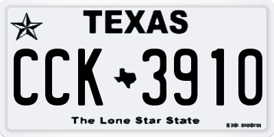 TX license plate CCK3910