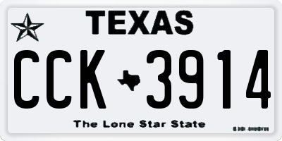 TX license plate CCK3914