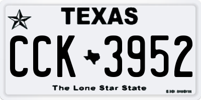 TX license plate CCK3952