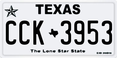 TX license plate CCK3953