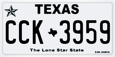 TX license plate CCK3959