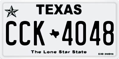 TX license plate CCK4048