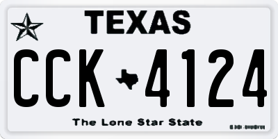 TX license plate CCK4124