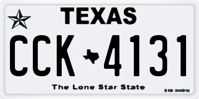 TX license plate CCK4131