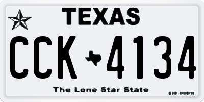 TX license plate CCK4134