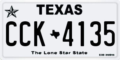TX license plate CCK4135