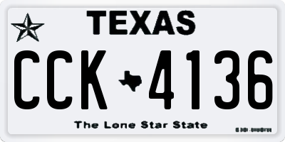 TX license plate CCK4136