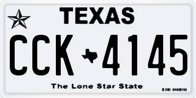 TX license plate CCK4145