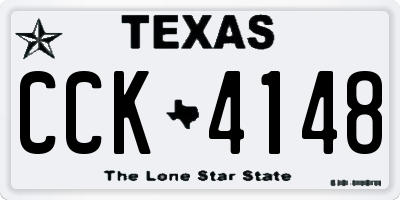TX license plate CCK4148