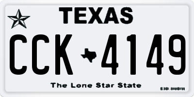 TX license plate CCK4149