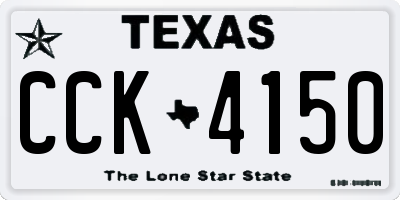 TX license plate CCK4150