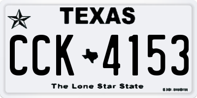 TX license plate CCK4153