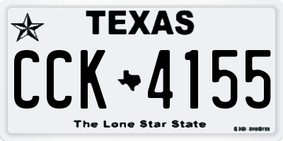 TX license plate CCK4155