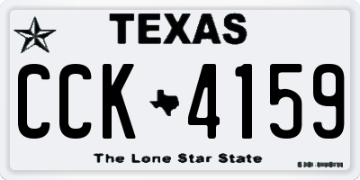 TX license plate CCK4159