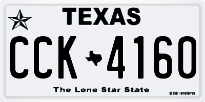 TX license plate CCK4160