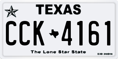 TX license plate CCK4161