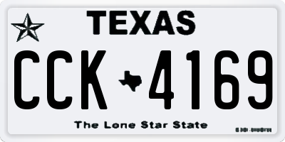 TX license plate CCK4169