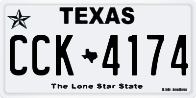 TX license plate CCK4174