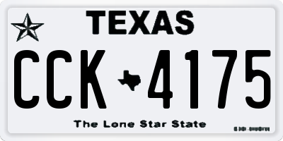 TX license plate CCK4175