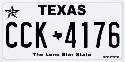 TX license plate CCK4176