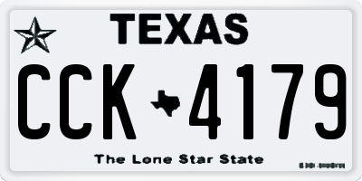 TX license plate CCK4179